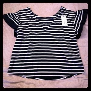 A New Day X-Large Ruffle Short Sleeve Top NWT